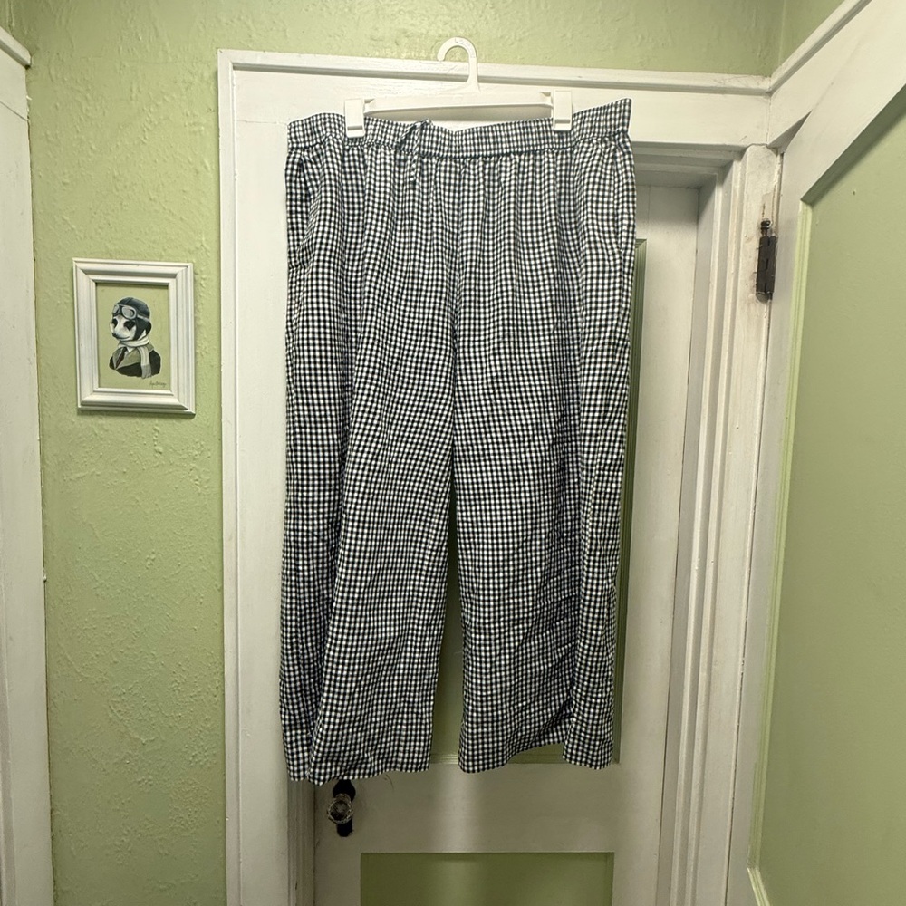Wide leg “Picnic Pants” black gingham - Picture 2 of 5
